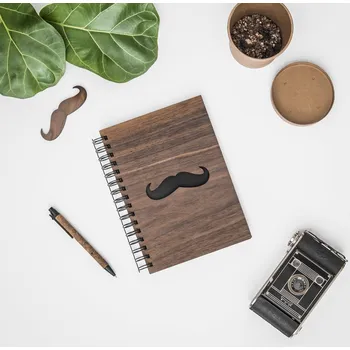 Zápisník Dědova dílna Dřevěný blok Fousek Papír: Linkovaný