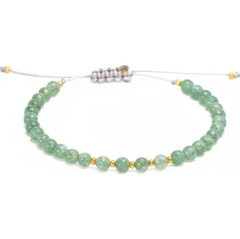 Náramek Sadré Avanturín náramek s pozlacenými korálky