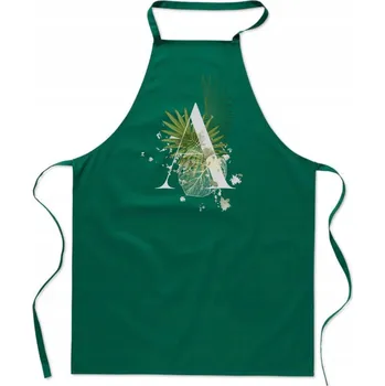 Kuchyňská zástěra KUCHYŇSKÁ ZÁSTĚRA zelená S PÍSMENEM A jméno Amélie Ania Alan Adam Ada FA_414_z