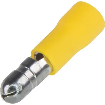 Auto elektroinstalace Zástrčka kruhová 5,0 mm žlutá, 100 ks