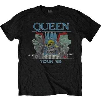 Pánské tričko Queen Tričko Tour '80 Unisex Black M