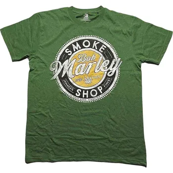 Pánské tričko Bob Marley Tričko Smoke Shop Unisex Green M