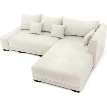 Sedací souprava Sofiland LaMASIA - béžová - univerzální levá / pravá rohová pohovka - ve tvaru L s funkcí spaní a úložným prostorem