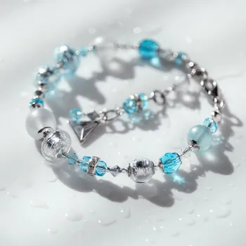 Náramek Lampglas Náramek Ice Ice Baby s ryzím stříbrem v perlách Lampglas