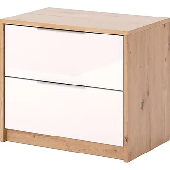 Noční stolek Noční stolek 2š, bílý lesk Raymond