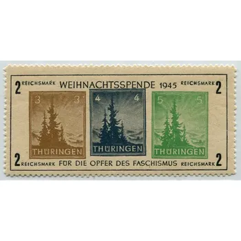 Poštovní známka Německo (1945) Mi. Bl.1ta II ** - Sovětská zóna - známka z aršíku Antifašismus, Vánoce (zk.)
