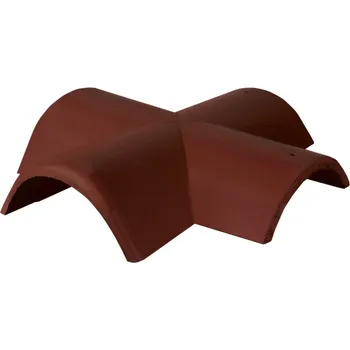 Střešní krytina Hřebenáč rozdělovací X Bramac Novo se dvěma příchytkami -červenohnědá