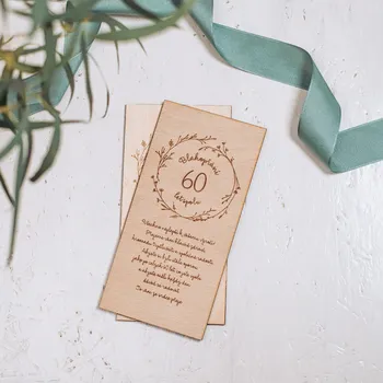 Dědova dílna Dřevěné blahopřání k výročí svatby 10 x 21,5 cm