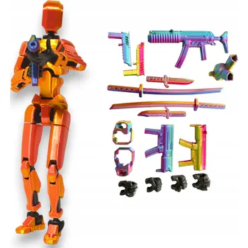 Figurka Figurka - KKMS- MINI LEGENDY ROBOT ČERVENO-ZLATÝ CS2 FADE SKINS 20 cm ČERVENO-ZLATÝ