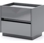 Noční stolek 2šx Mat antracit / mat grafit Teo