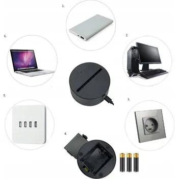 Lampička LAMPKA na SKLE Hobbit Pán Prstenů 3D LED RGB + DÁLKOVÝ OVLADAČ 16 BAREV