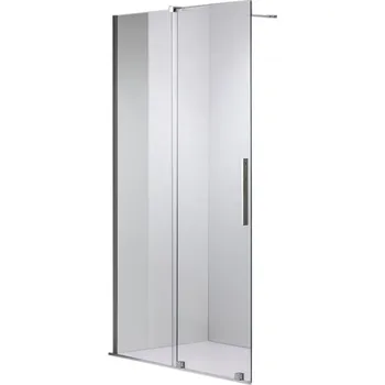 BPS-koupelny Posuvná bezrámová sprchová zástěna HYD-ATA 90 chrom/transparent - bez vaničky