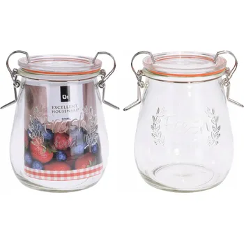 Dóza na potraviny Vynikající zavařovací sklenice pro domácnost, 500 ml, 1000 ml, ideální objem pro potřeby domácnosti: 500 ml