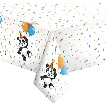 Jednorázový ubrus Pol-Mak Papírový ubrus 180 cm Funny Panda with Balloons 560018