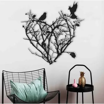 Obraz BAF Kovová dekorace na stěnu Srdce z větví