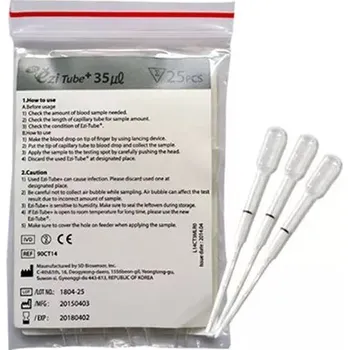 Glukometr Kapilární pipety 35 μl pro AT Cholesterol Metr 5v1, 25 kusů