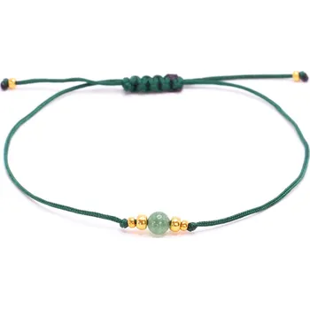 Náramek Sadré Provázkový náramek avanturín na tmavě zelené šňůrce