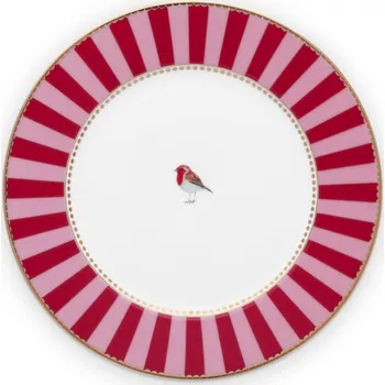 Talíř PIP Studio Talíř mělký Love Birds červená-růžová 17cm 51.001.238