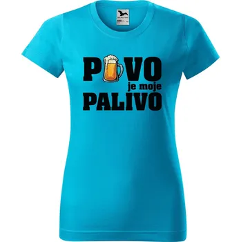 Dámské tričko Dámské tričko Pivo je moje palivo Barva trička: Tyrkysová - 44, Velikost: XS
