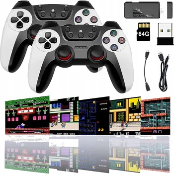 Herní konzole RETRO TV HRA MINI KONZOLE BEZDRÁTOVÁ HDMI 2 OVLADAČE 30000+ HER