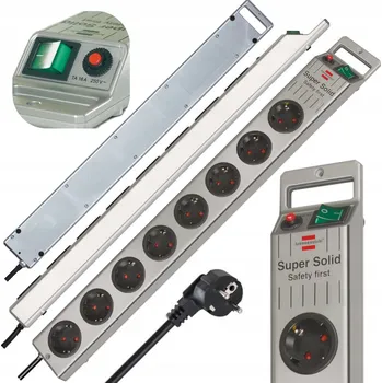 Napájecí kabel Zásuvková lišta Brennenstuhl 1153340118 8 zásuvek 2,5 m stříbrná