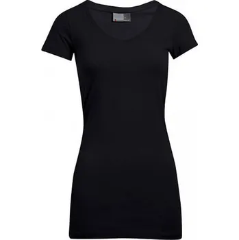 Dámské tričko Promodoro Prodloužené dámské slim-fit tričko do véčka Barva: Černá, Velikost: 3XL E3087