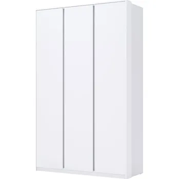 Šatní skříň Skříň 3dveřová Bez zrcadel Super Mat Bílá Tibo