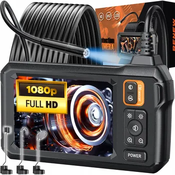 Zabezpečení domácnosti Endoskopická inspekční kamera FULL HD 5M s 4,3" IPS displejem, LED a CMOS 1080p