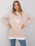 Tunika RV-TU-7258.40P RUE PARIS Barva: Béžová, Velikost: L/XL