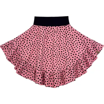 Dívčí sukně růžová bavlněná sukně s potiskem