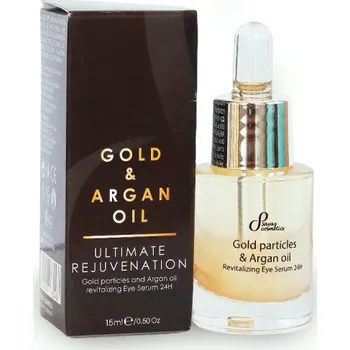 Péče o oční okolí Sayaz Cosmetics Přírodní revitalizující olejové oční sérum 24h zlaté částice a arganový olej 15 ml