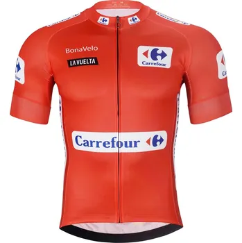 cyklistický dres BONAVELO Cyklistický dres s krátkým rukávem - LA VUELTA - červená S