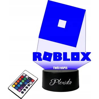 Lampička LAMPIČKA na SKLE Roblox Plexido 3D LED RGB + DÁLKOVÝ OVLADAČ 16 BAREV