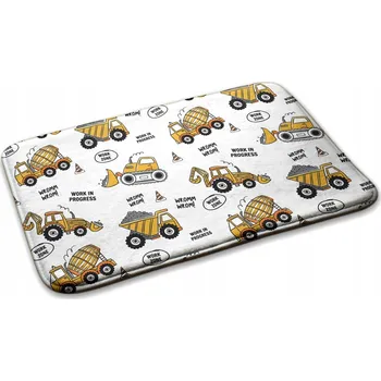 Koberec Měkký Kobereček do Dětského Pokoje Stavební Vozidla 75x45 cm