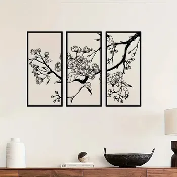 Obraz BAF Kovová dekorace Strom - tři díly