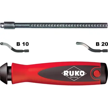 Dílna RUKO Odstraňovač otřepů, sada B, plastová rukojeť - RU107003