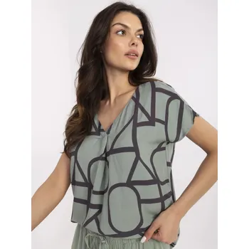 Dámská halenka Sublevel Halenka -D73771M11171 khaki Barva: Zelená - tmavě, Velikost: S