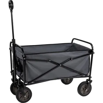 Zahradní vozík SKLÁDACÍ TURISTICKÝ A PLÁŽOVÝ VOZÍK 82X52X63 CM S RUKOJETÍ