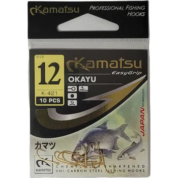 Rybářský háček Háčky KAMATSU OKAYU Č. 12 10 Ks HÁČKY