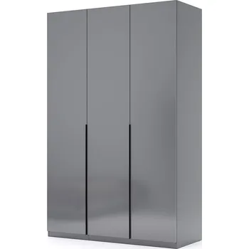 Šatní skříň Skříň 3dv bez zrcadel Mat antracit / mat grafit Teo