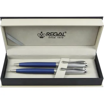 Regal kuličkové pero + mikrotužka Cronos - matná modrá 475514
