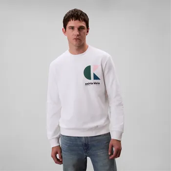 Pánské oblečení Mikina Calvin Klein Jeans Bright White 1115449 M