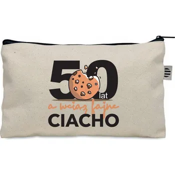 Kosmetická taška KOSMETICKÁ TAŠTIČKA béžová k 50. NAROZENINÁM "CIACHO" dárek KO_321