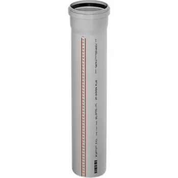 Kanalizační potrubí OSMA HT PLUS HTEM trubka odpadní DN110, 1000mm, s hrdlem, PP, šedá, 115040