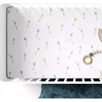 Prostěradlo Prostěradlo do postýlky 160 x 80 cm Bavlna 100% s gumou Výbavička pro draky