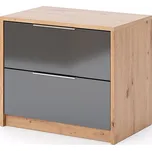 Noční stolek 2š, matný antracit Raymond Mat antracit