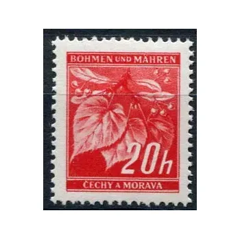 Poštovní známka Protektorát Čechy a Morava (1939) č. 22 ** B.u.M. - Lipové listy