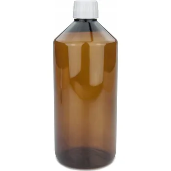 Láhev Lékárenská hnědá PET láhev SE ŠROUBOVACÍM UZÁVĚREM 1000 ml