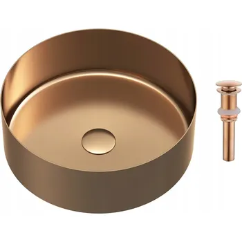 Umyvadlo na desku kulaté Melanstar CircleW 37 cm zlaté