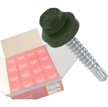 Klimas Wkret-Met RAL 6020 4,8x19mm - 1 Karton (16x250ks) - Vruty farmářské střešní pro ocelový podklad, farba: Chromová zelená, WF